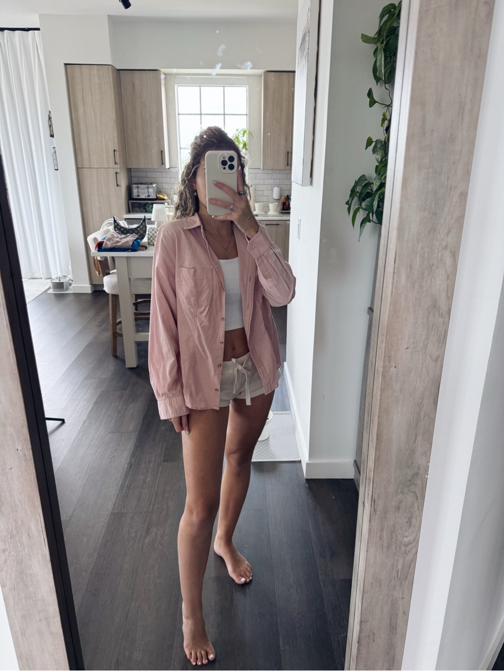 Charter Club Dusty Rose Button-Front Shirt Jacket (Size Small)